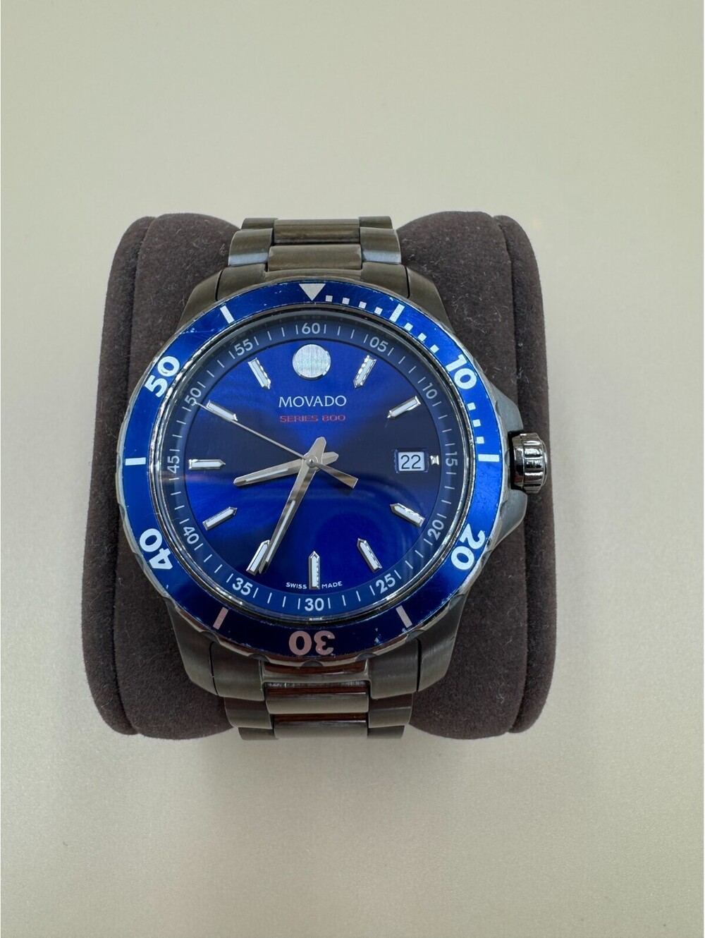 Movado Series 800 2600137 Blue Dial Silver Tone Stainless Steel 40mm Men’s Watch